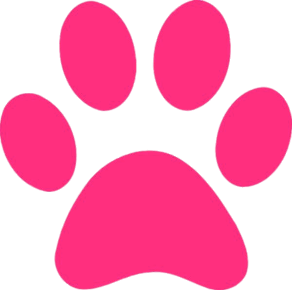 Download - Pink Paw Print Logo (600x596)