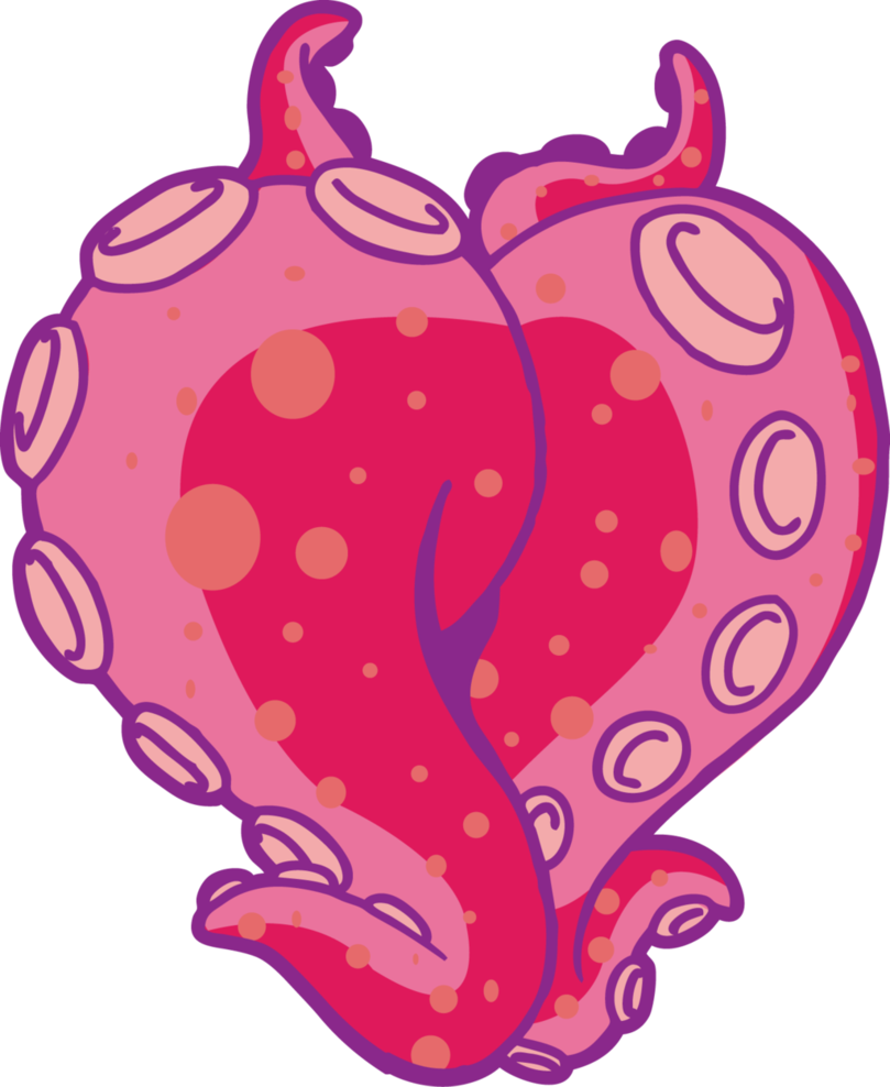 Tentacle Clipart Transparent - Tentacle Heart (809x988)