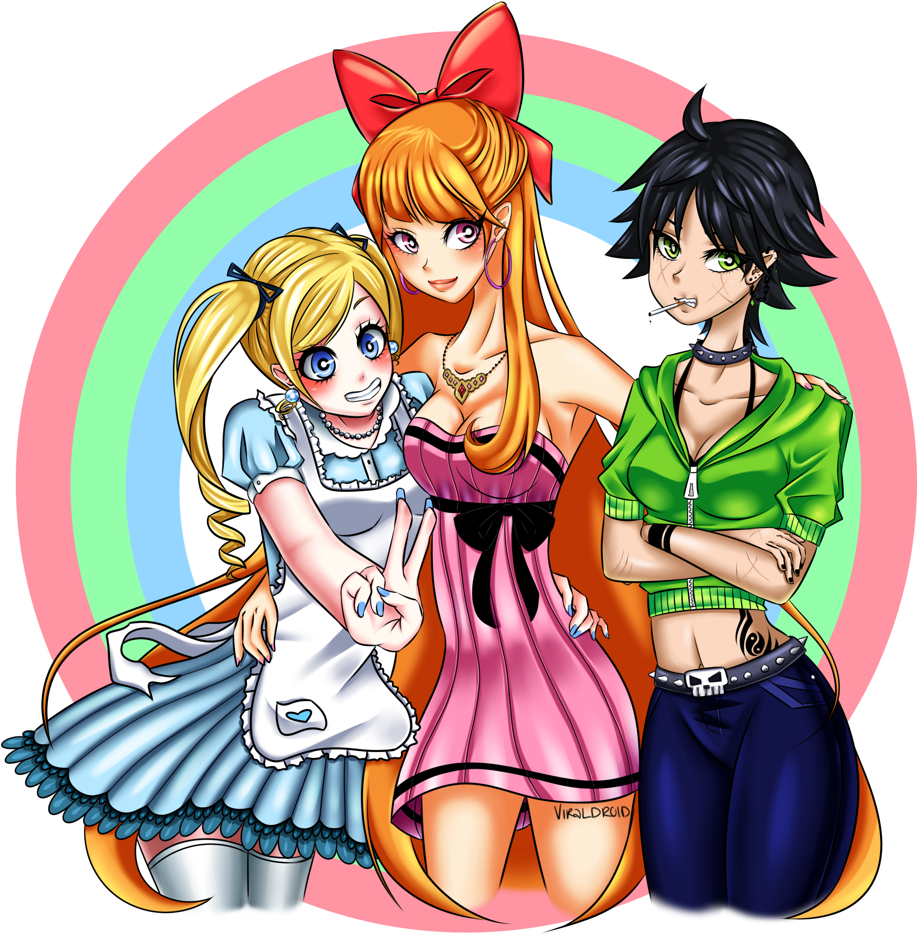 Lyricalshadows 287 14 Powerpuff Girls By Jeiiycube - Buttercup Powerpuff Girls Fan Art (2000x2000)