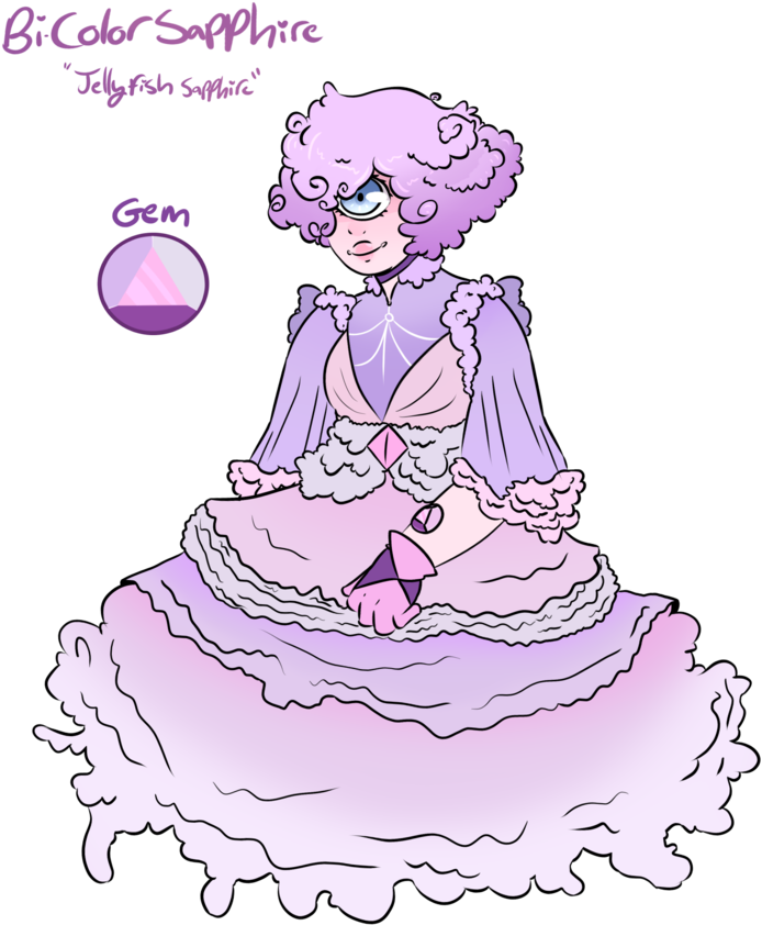 Jellyfish Sapphire By Lunaticlily13 - Illustration (774x1032)
