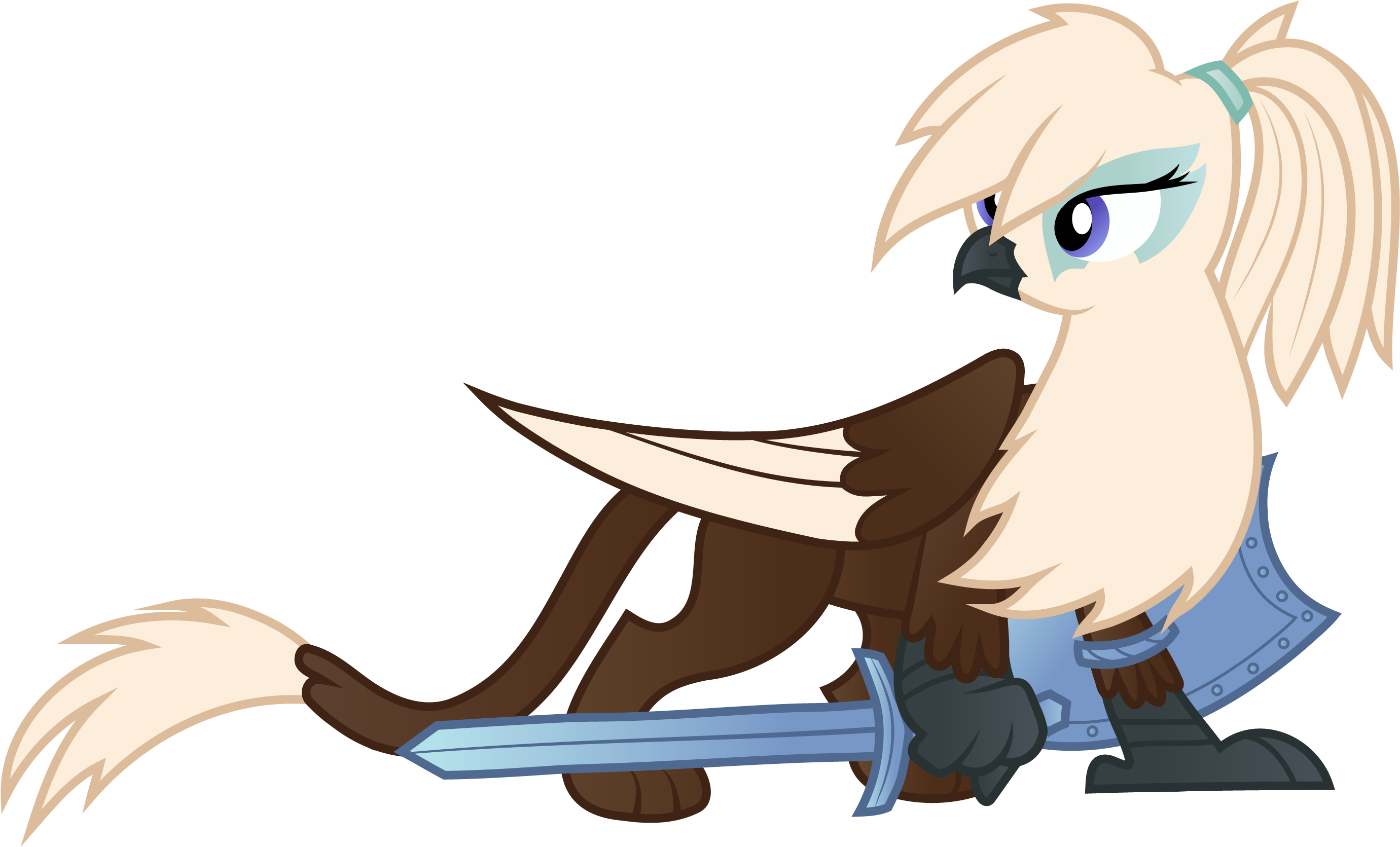 Rish Loo, Feather, Female, Griffon, Griffon Oc, Oc, - Weapon (3000x1895)