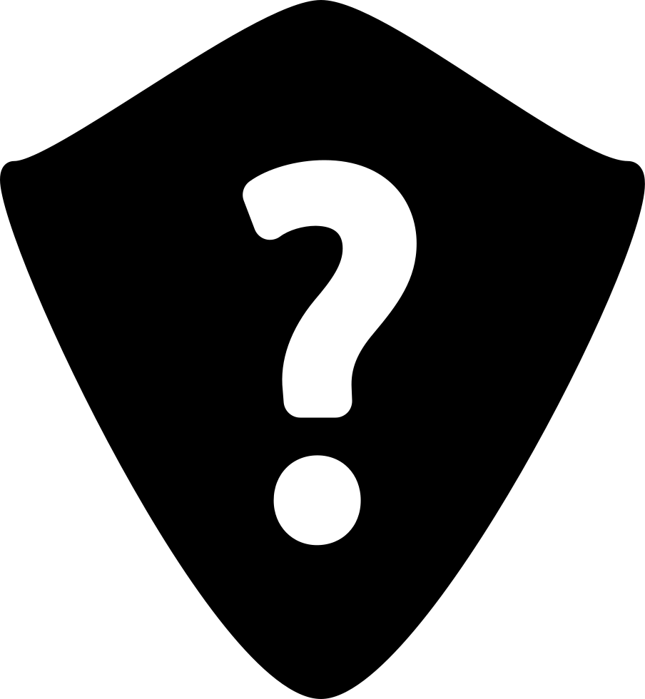 Question Mark In A Shield Comments - Security Icon Png White (904x980)