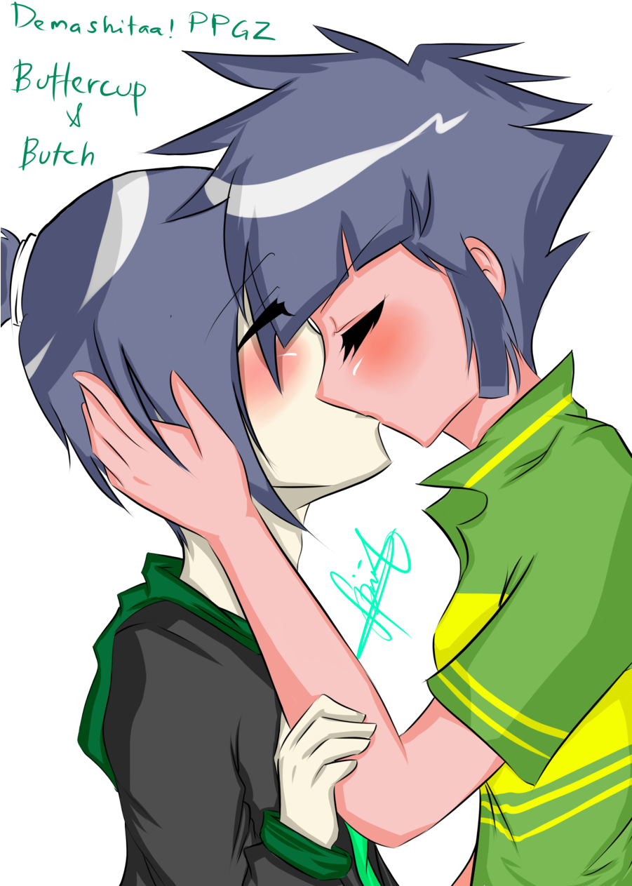 Buttercup And Butch Ppgz Kiss - Powerpuff Girl Z Buttercup And Butch (900x1273)
