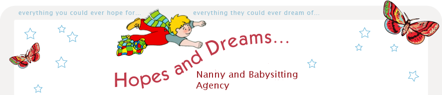 Hopes And Dreams Nanny And Babysitting Agency - Cartoon (886x191)