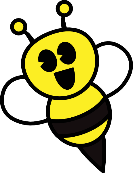 Bumble Bee Bumblebee Clip Art - Cartoon Bee Shower Curtain (462x600)