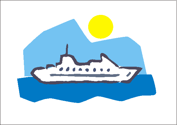 Ferry Clipart Blue Boat - Ferry Clipart Gif (572x403)