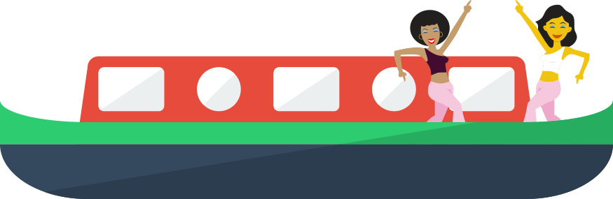 Boat Clipart Canal Boat - Barge Boat Clip Art (875x285)