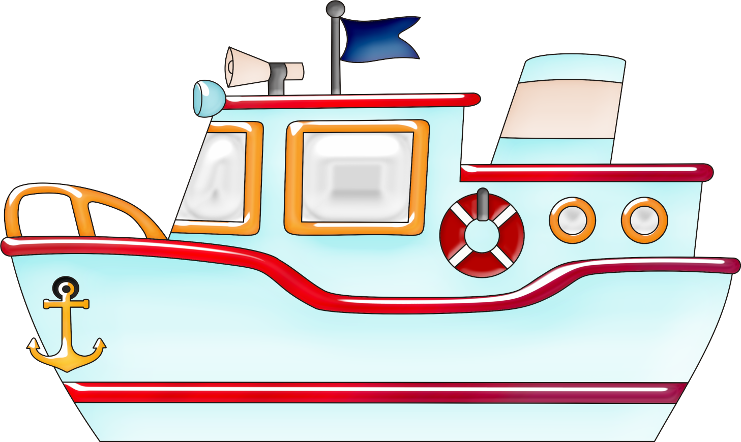 Navio Png - Barco De Pasajeros Animado (1457x870)