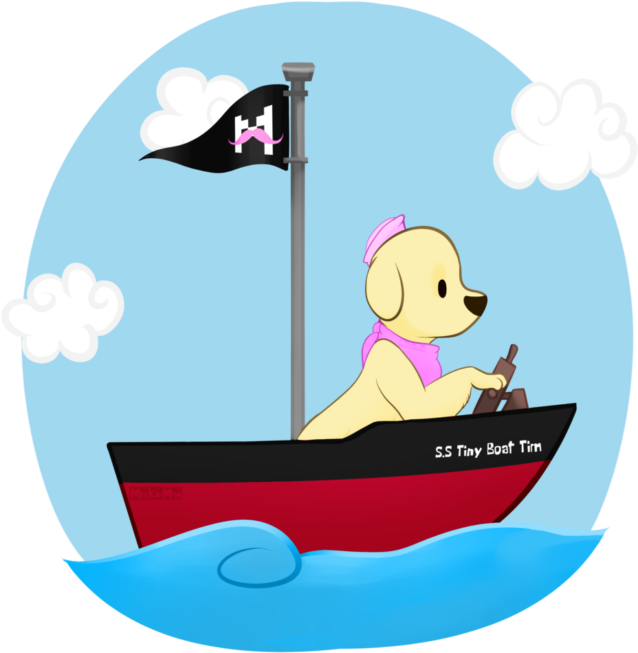 Boat - Dog In Boat Cartoon (1024x1024)