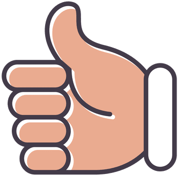 Thumbs Up Hand Icon - Hand Best Cartoon Png (512x512)