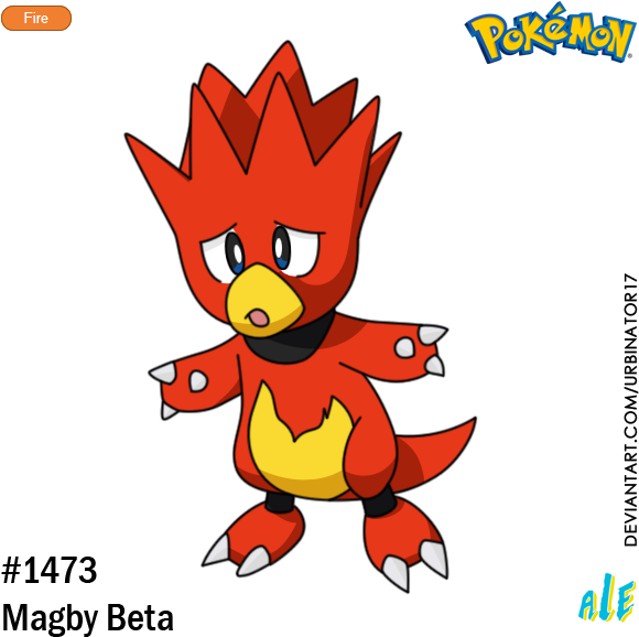 Magby Beta By Urbinator17 - Pokemon (600x600)