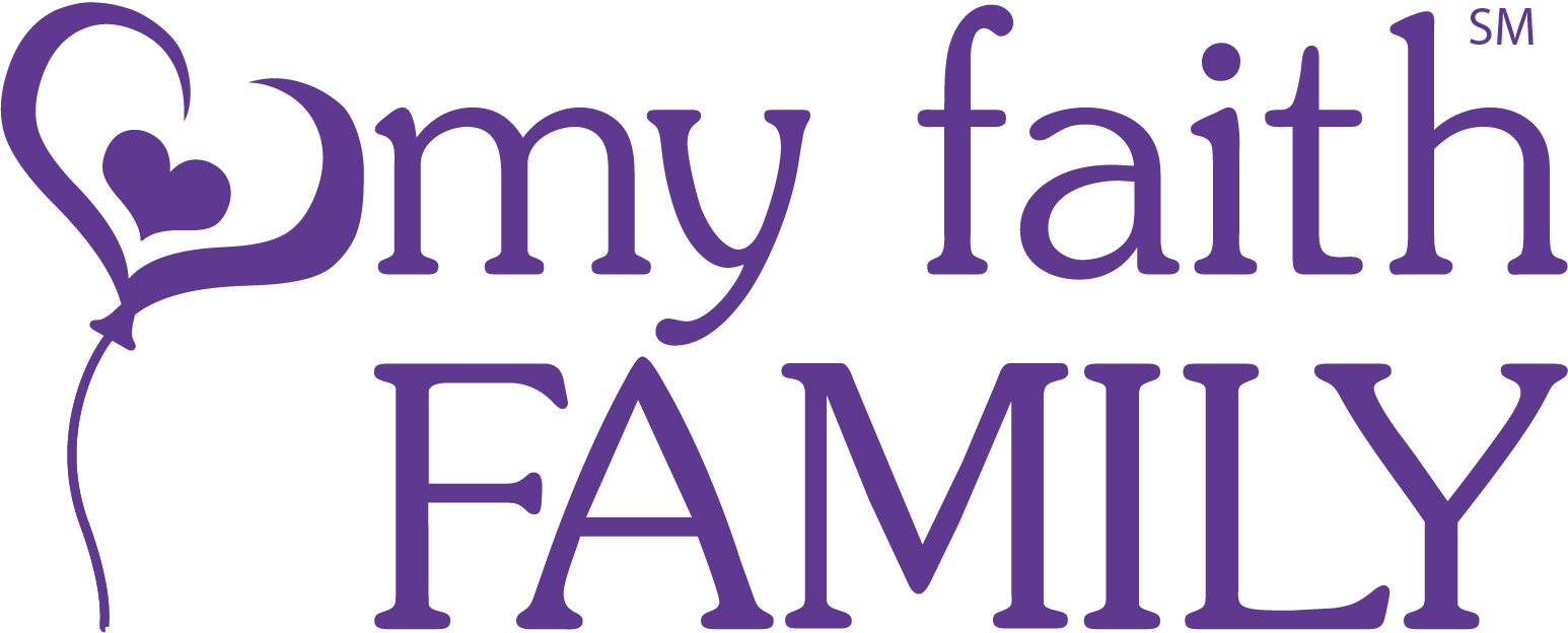 My Faith Family Logo No Tag Purpleheart Cutout - Gather Together In My Name (1546x624)
