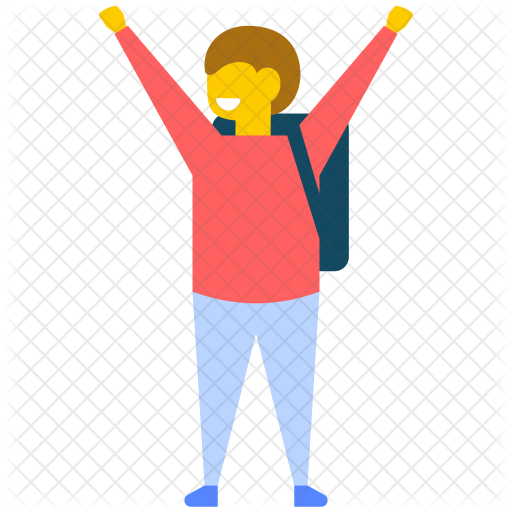 School Boy Icon - Vector Graphics (512x512)