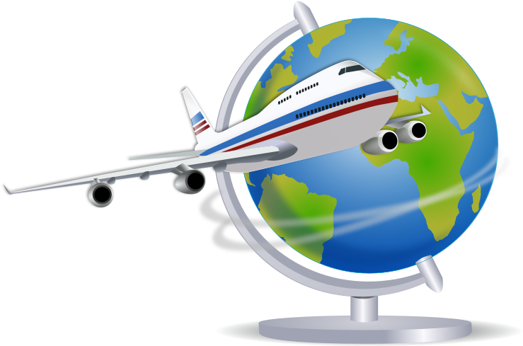 Travel Globe Clipart - World Traveler Shower Curtain (800x548)
