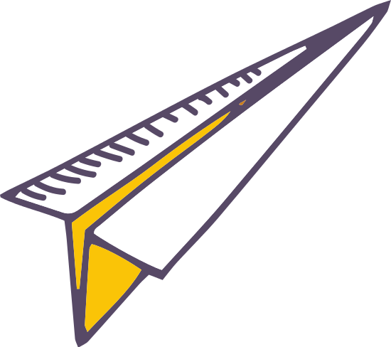 Flat Illustration Of Paper Plane - Paper Plane (550x488)
