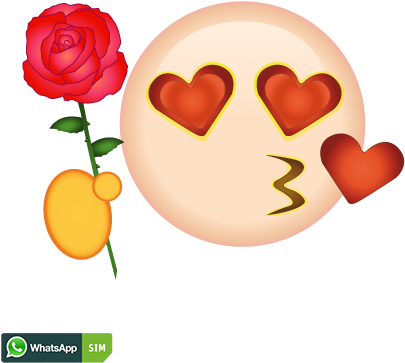 Love Smiley Mit Blassem Gesicht Und Herzaugen - Kussmund Smiley (500x500)