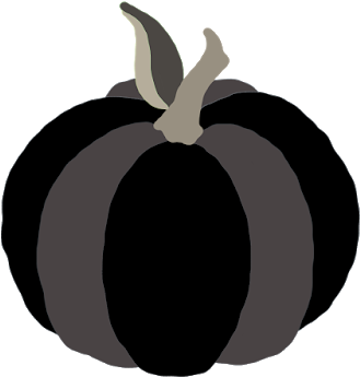 Short Black Color Block Designer Harvest Pumpkin Clip - Illustration (400x400)