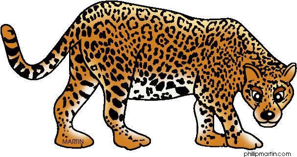 Free Jaguar Clipart 2 Jaguar Clip Art - Animals Of The Rainforest Clip Art (648x346)