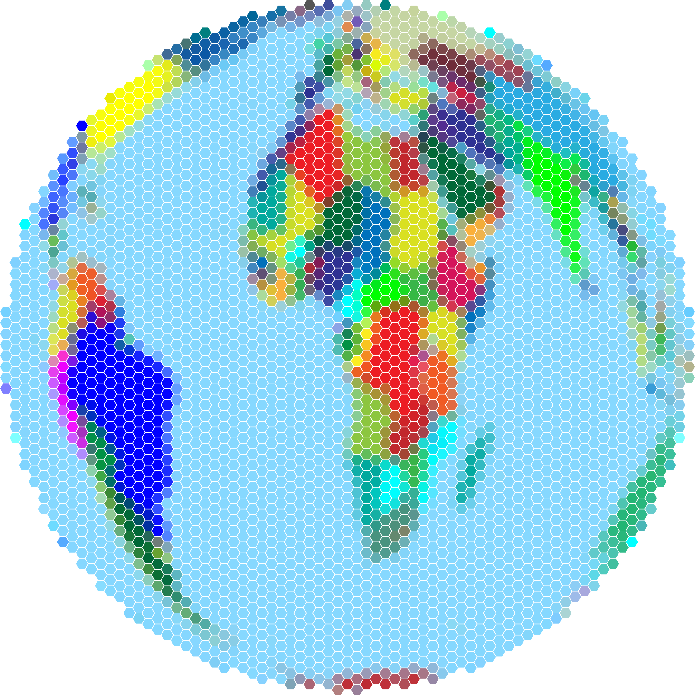 Earth Globe Hexagonal Mosaic - Earth (2362x2362)