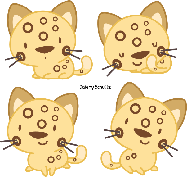 Cute Chibi Jaguar" Stickers By 8bit-paws - Jaguar Chibi (654x600)