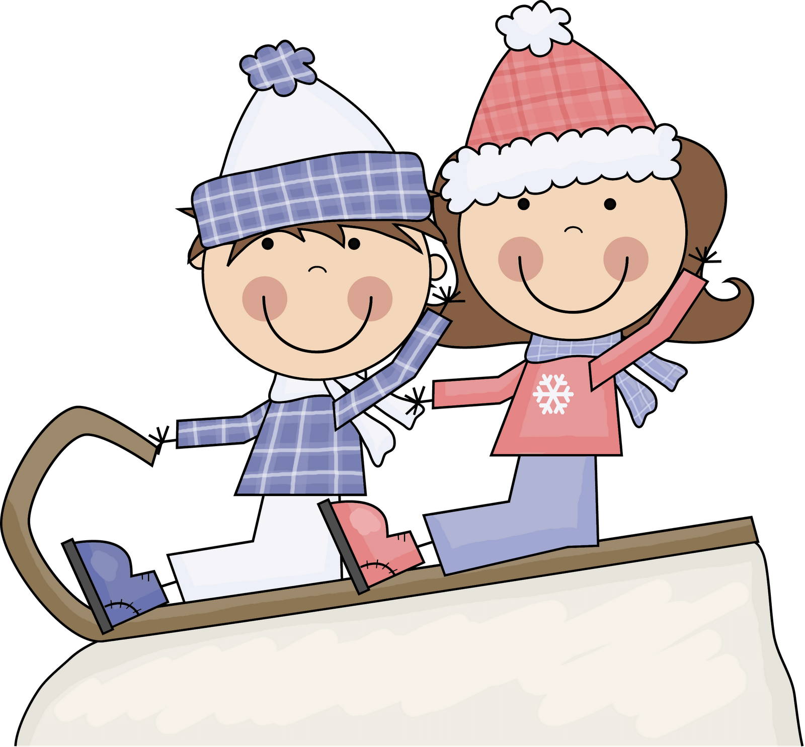 Kids Snow Clipart - Free Winter Writing Prompts (1600x1485)