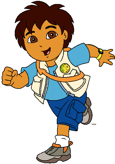 Jaguar Clipart Diego - Go Diego Go Running (405x576)