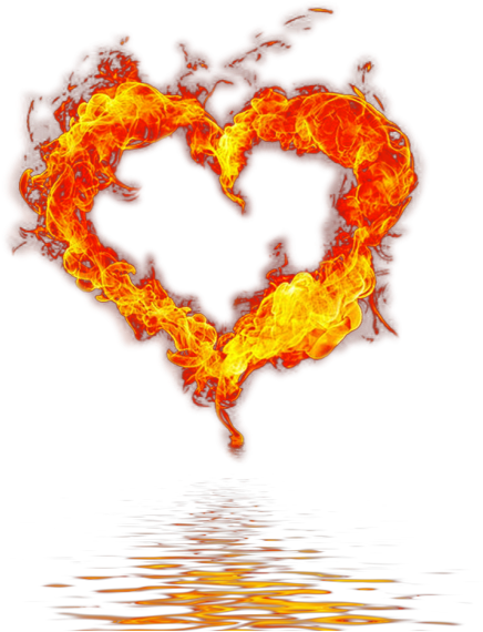 Coeur En Feu Png (800x600)