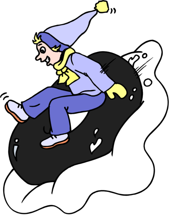 Snow Tubing Clip Art Clipart - Snow Tubing Clip Art (561x713)