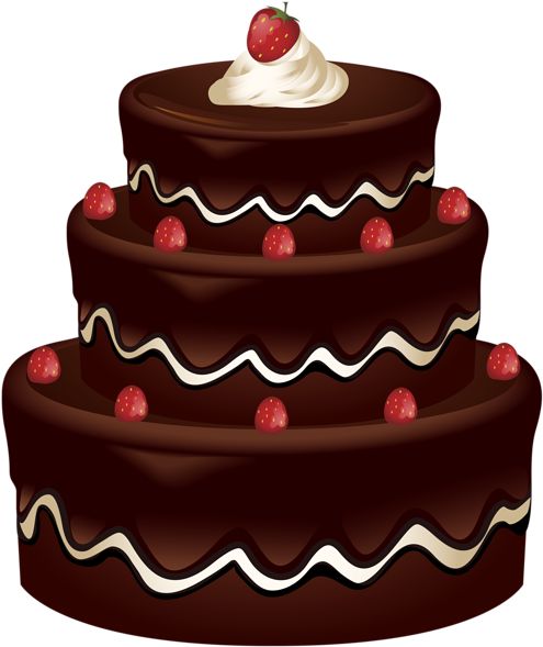 Clip Art Of Chocolate Cake Png Images Free Download - Birthday Chocolate Cake Png (512x600)