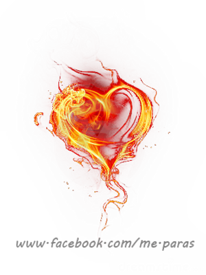 Heart With Fire - Coração Com Fogo Png (300x400)