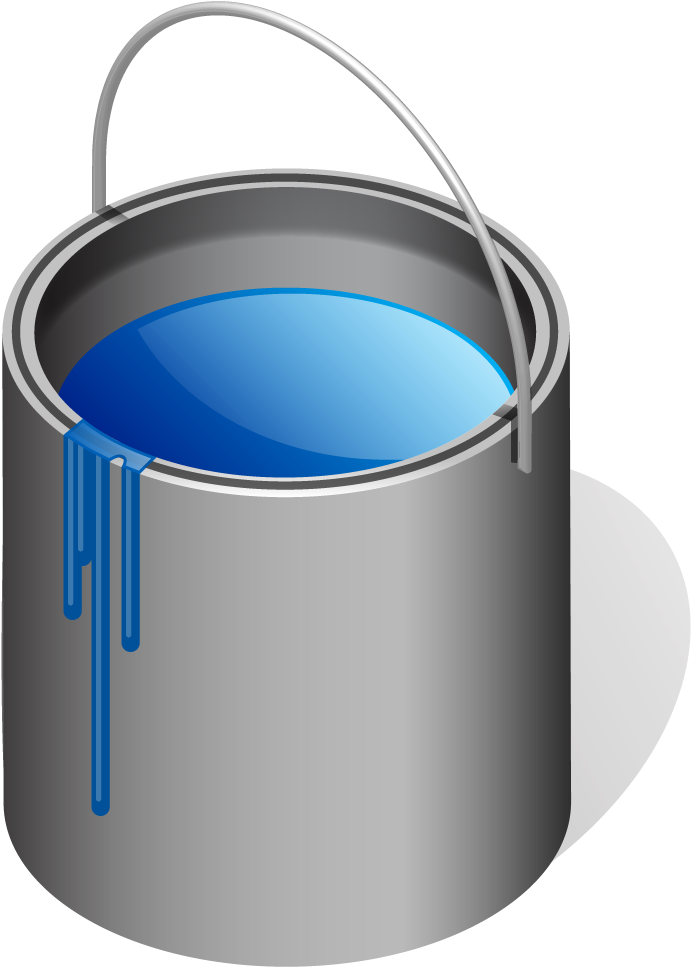 Paint Can And Brush Free - Circle (1000x1000)