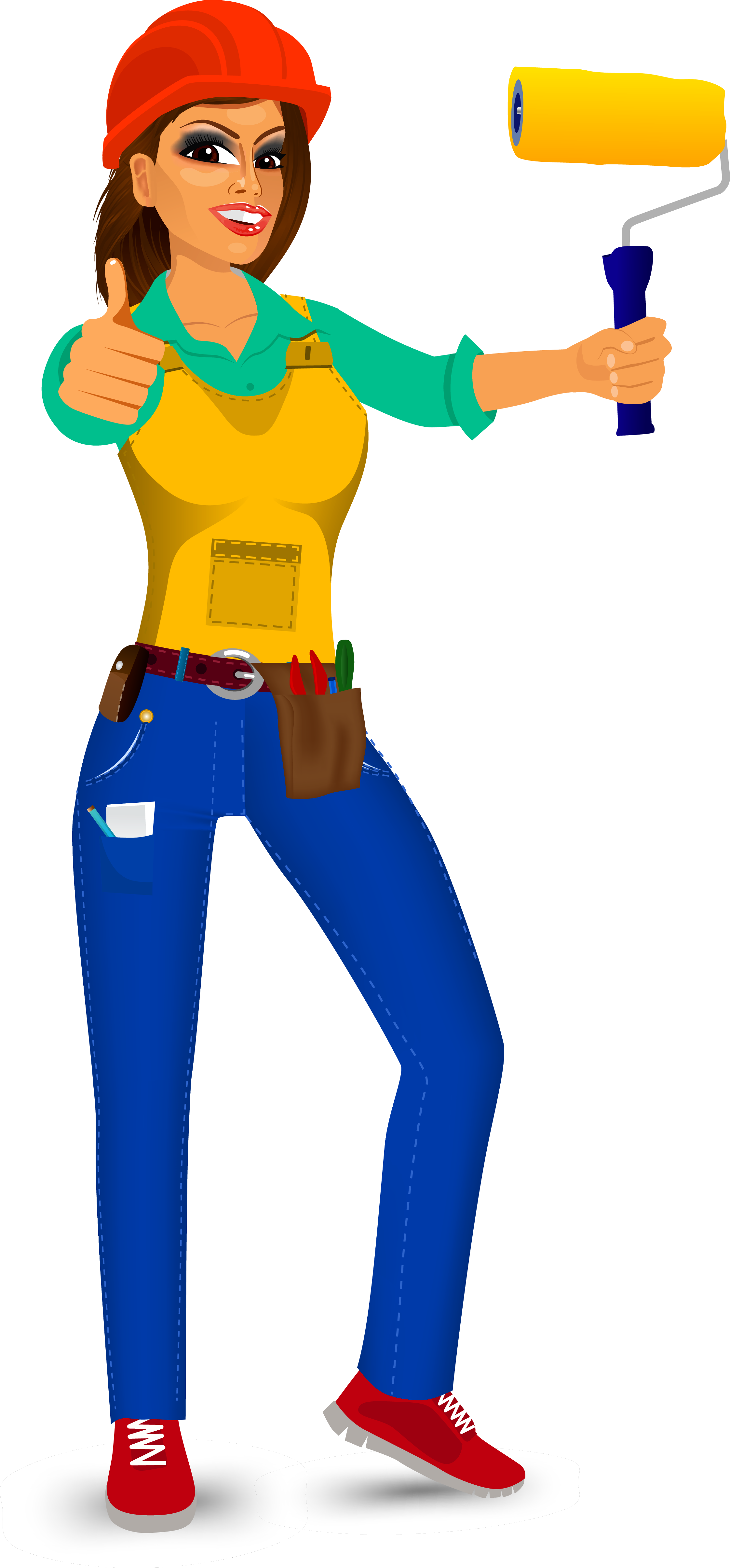 Painting Brush - Paint Women - Costume (2244x4817)