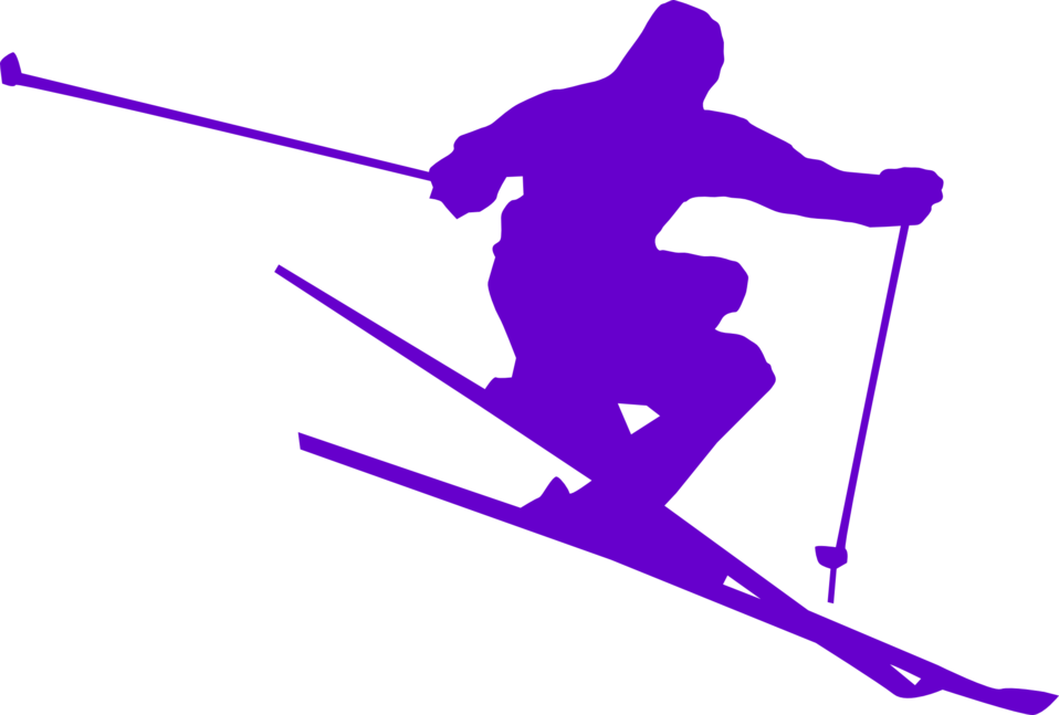This Work, Identified By Publicdomainfiles - Downhill Skier Vector (958x647)