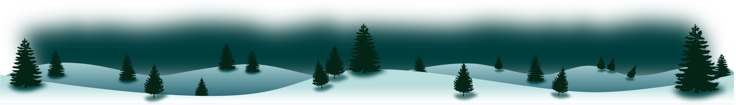 Clipart - - Free Winter Landscape Clipart (2400x351)