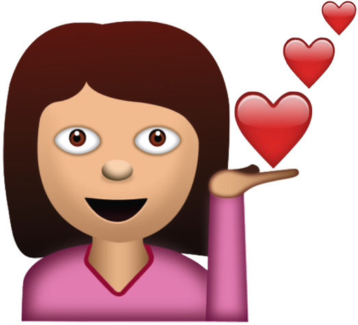 Emoji Face Clipart Girl - Girl Emoji Sticker (535x474)