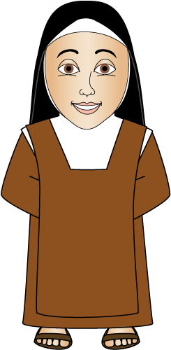 Nun Clipart - St Teresa Of Avila Cartoon (245x500)