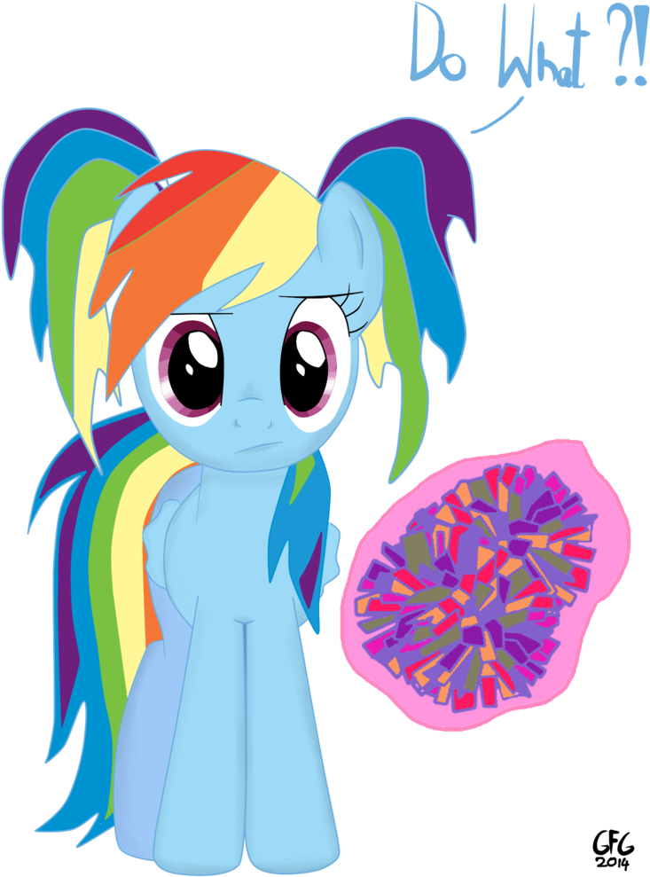 Confused Rainbow Dash By Xgoforgold Confused Rainbow - Cartoon (1024x1074)