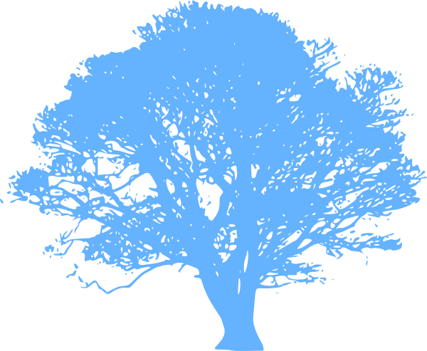 Baby Blue Trees Clip Art At Mzayat - Oak Tree Clip Art Black And White (600x493)
