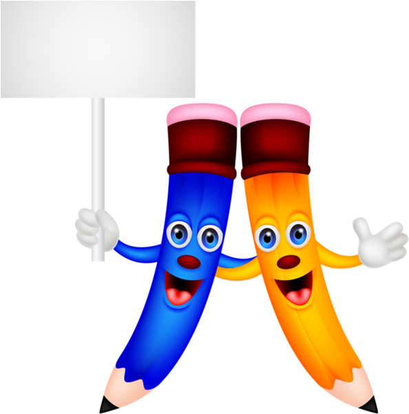 Illustration Of Happy Colorful Cartoon Pencil Vector - Lapiz Animado -  (600x601) Png Clipart Download