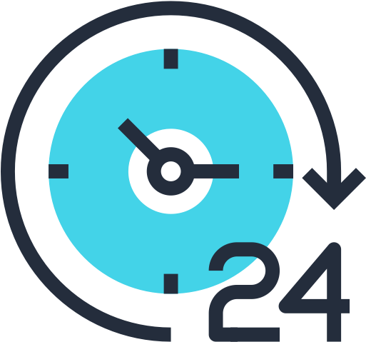 24 Hours Security - 24 Hours Icon Png (512x512)
