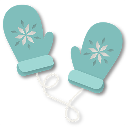 Winter Mittens Svg Cuts Scrapbook Cut File Cute Clipart - Scrapbooking (448x445)