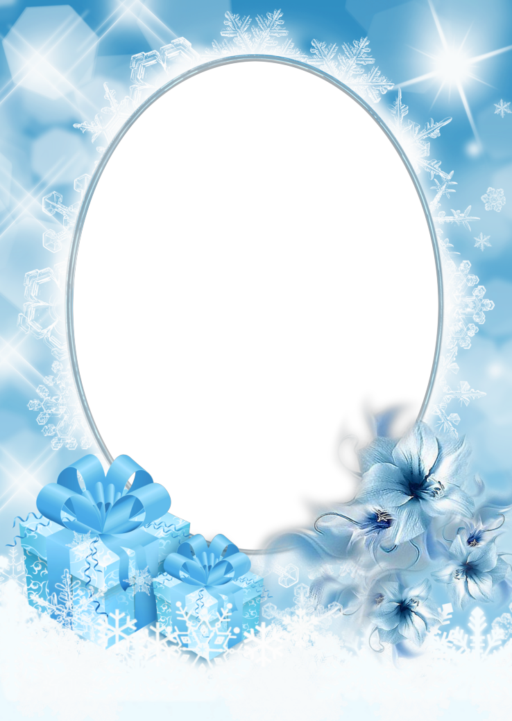 Ice Christmas Png Photo Frame - Sending Birthday Balloons To Heaven (738x1040)