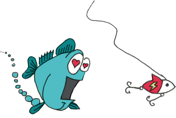 The Shinny Lure Gets The Fish's Attention - Real Men (600x400)