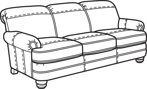 Bay Bridge - Sofa Clipart Black And White Png (480x292)