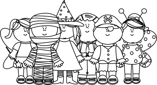 Preschool Children Clipart Black And White - They Clipart Black And White (550x299)