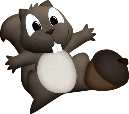 Chipmunk Clipart Woodland Theme - Clip Art (500x440)