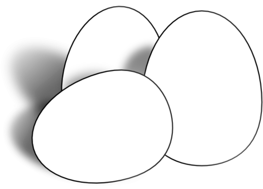 2 Fried Eggs Clip Art - Circle (527x371)