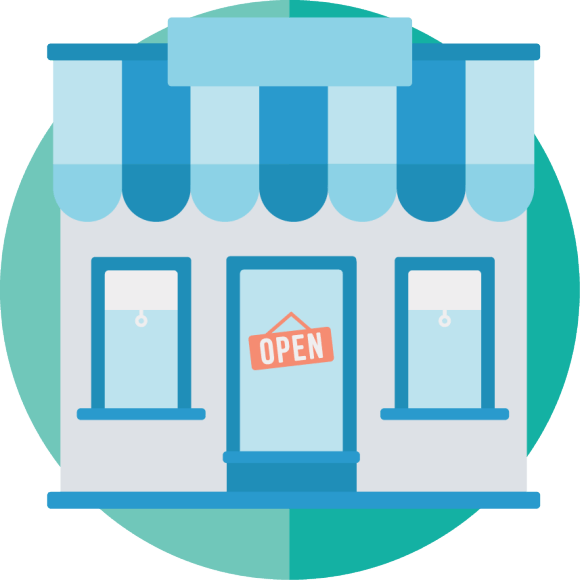 Store Cliparts Transparent - Transparent Shop Window Clipart (580x580)