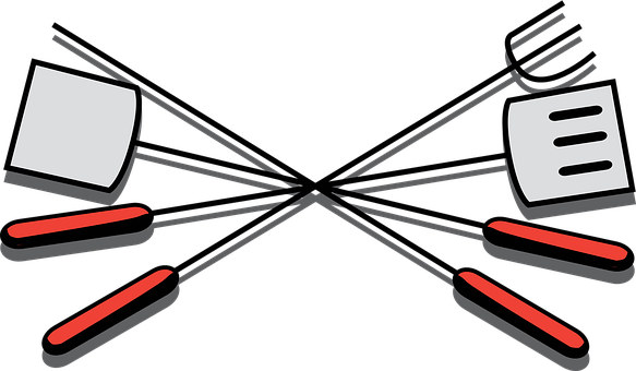 Grill Utensils Barbecue Bbq Cooking Fork S - Bbq Clipart (583x340)