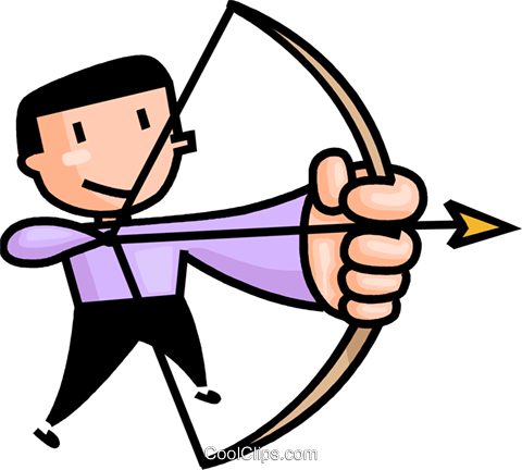 An Archer Taking Aim Royalty Free Vector Clip Art Illustration - Archer Vector Transparent Background (480x432)